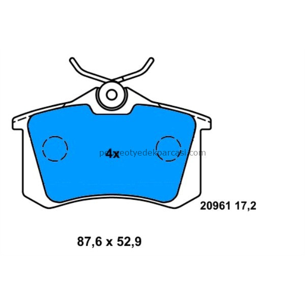 ARKA FREN BALATASI DISK 307-C4 Y.M 04>A3-A4-GOLF