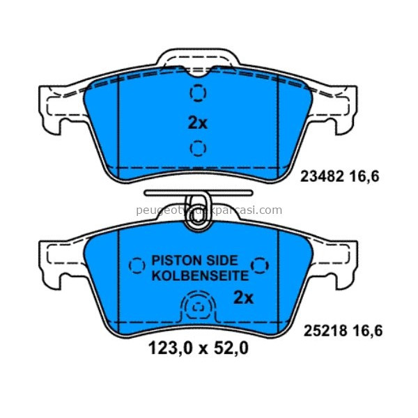 ARKA FREN BALATASI 508-C5 X7-OPEL VECTRA C- FORD FOCUS-CONNECT 04>1.6-1.8