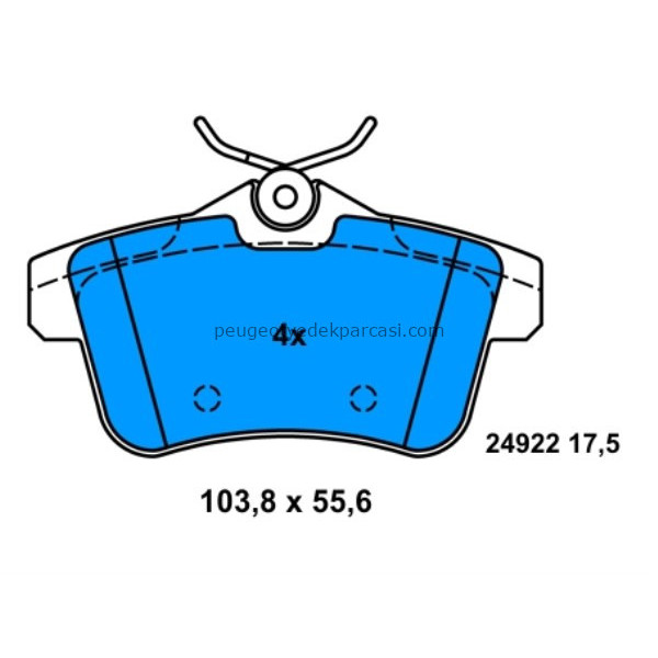 ARKA FREN BALATASI DISK 3008-5008-508-RCZ-C4 