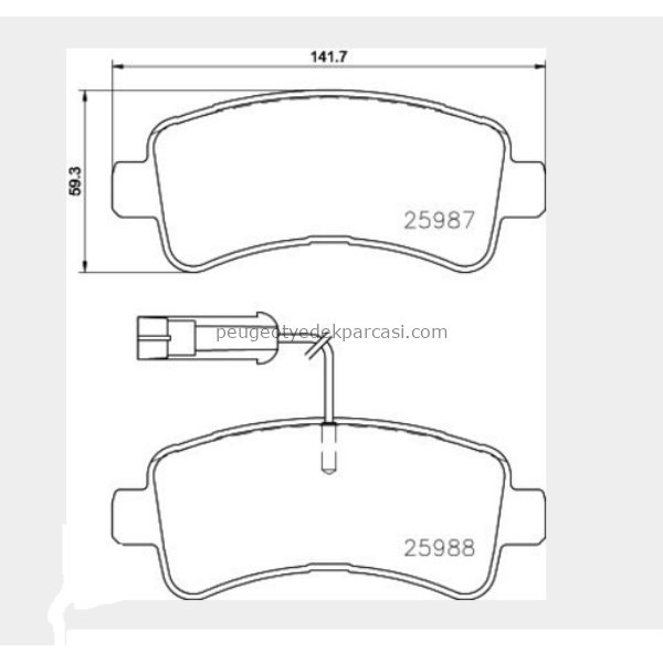 ARKA FREN BALATASI CIFT FISLI BOXER3-DUCATO3 2014>21.2MM