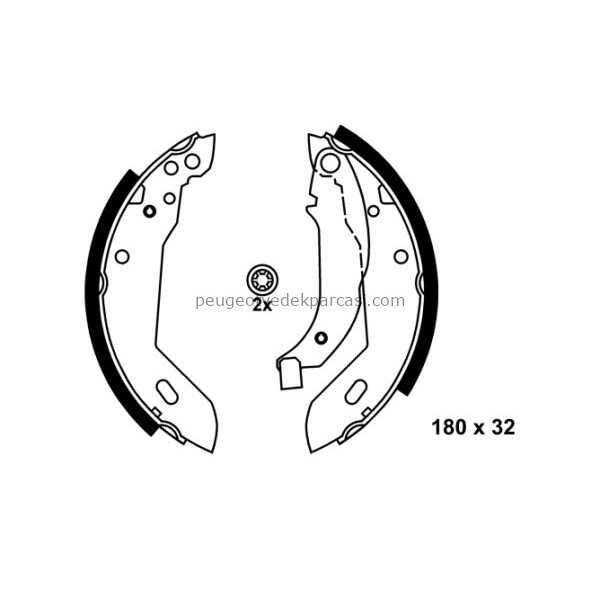 ARKA FREN BALATASI PABUCLU 306-XSARA-205-ZX