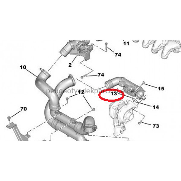 TURBO HAVA KUTUSU 407 1.6HDI DV6TED4-FOCUS