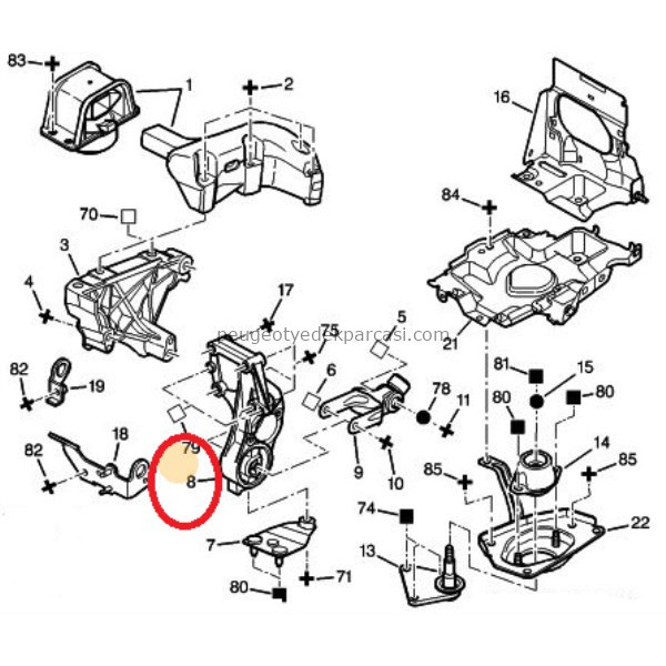 MOTOR KULAGI ALT SAG 307-C4 1.4 16V-1.6 16V 1807.P3