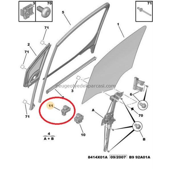 CAM KUMANDA DUGMESI SOL PARTNER TEPEE-BERLINGO TEPEE